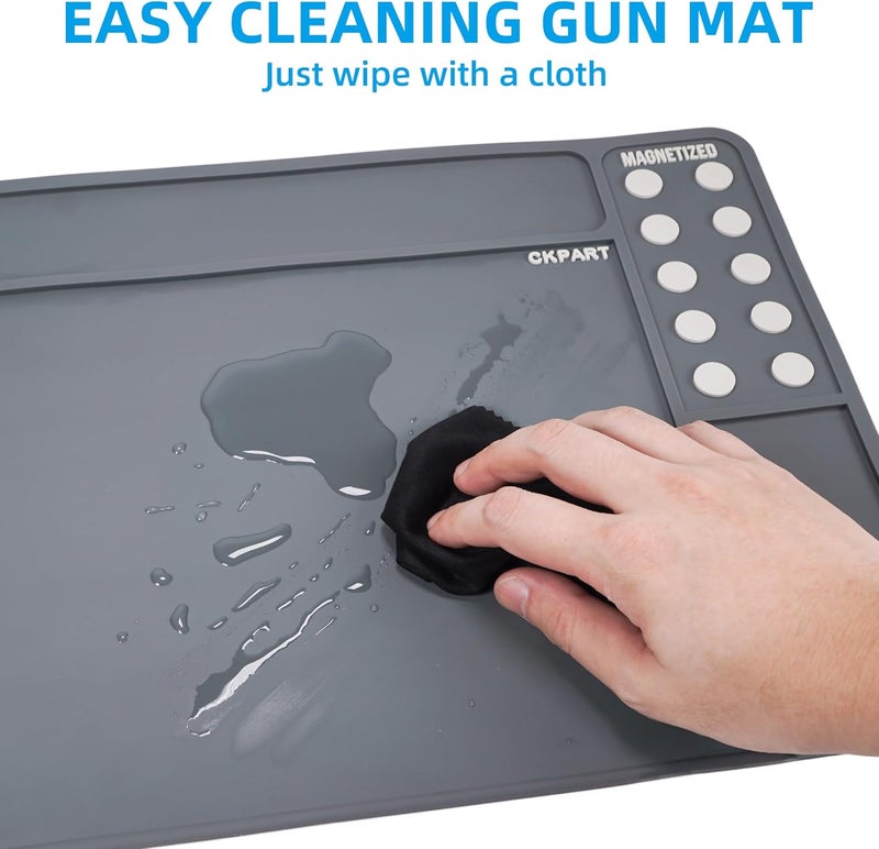 CKPART Rifle Gun Cleaning Mat, Anti-Slip Rubber Tactical Magnetic Mat, Gun Maintenance Mat,Gun Maintenance Mat for Gun Cleaning Kits 36" x 12" - Image 5